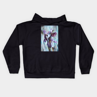 purple flower painting Kids Hoodie